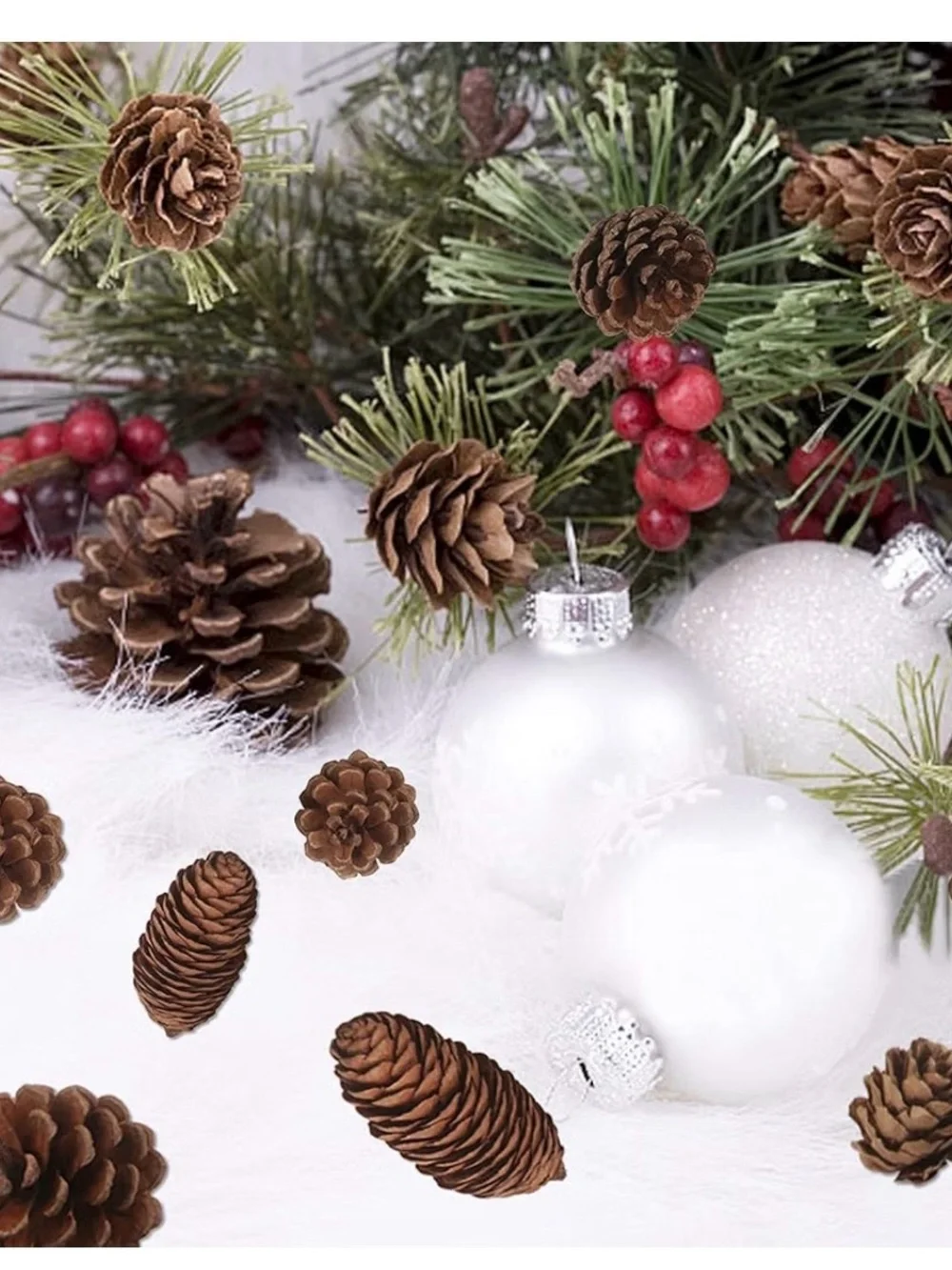 Natural Brown Pine Cone Mix for Home Holiday Decor